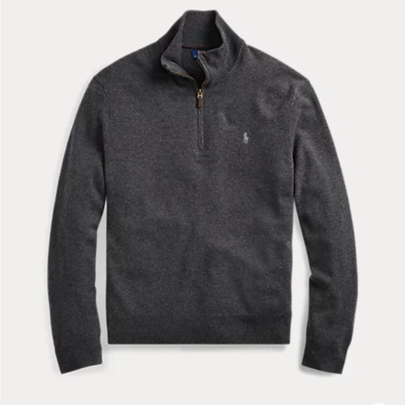 Polo Ralph Lauren Merino Wool Quarter-Zip Sweater - Size S - Picture 1 of 9